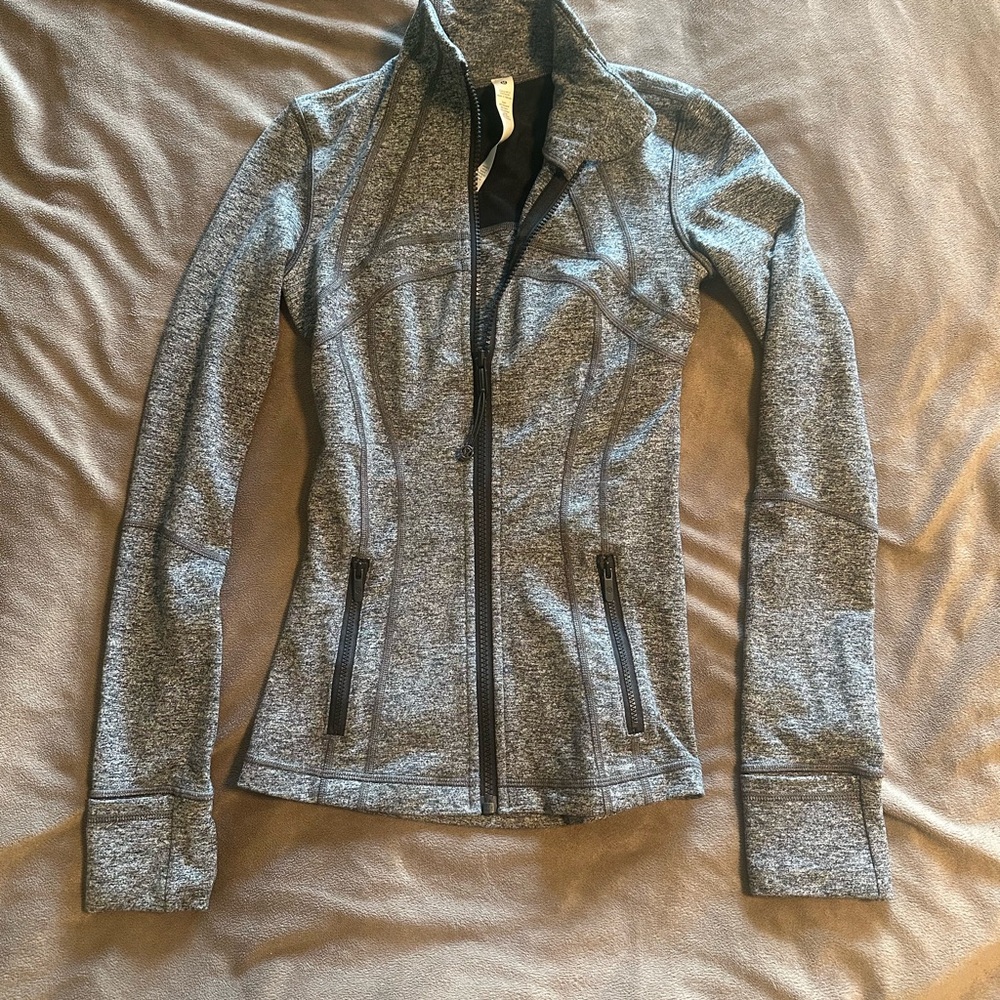 Lululemon Athletica Gray Utility Jacket with Tailored Fit